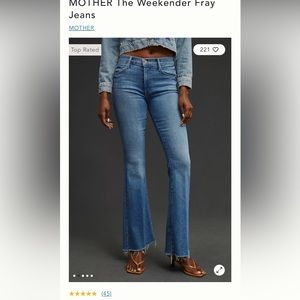 MOTHER denim jeans size 27 The weekender gray